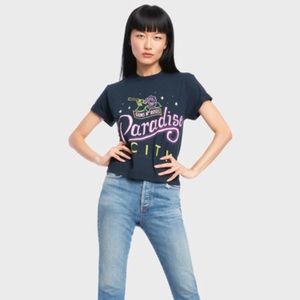 Alice & Olivia Shira Roll Sleeve Tee